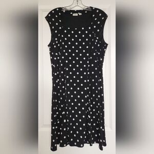 Vintage Cato polka dot black/white dress size XL